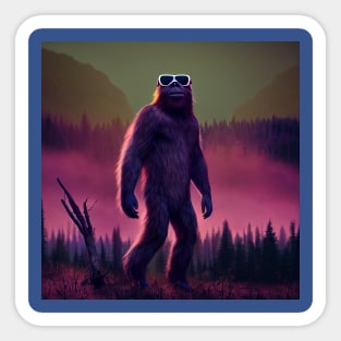 Dope Sasquatch in Nature Sticker